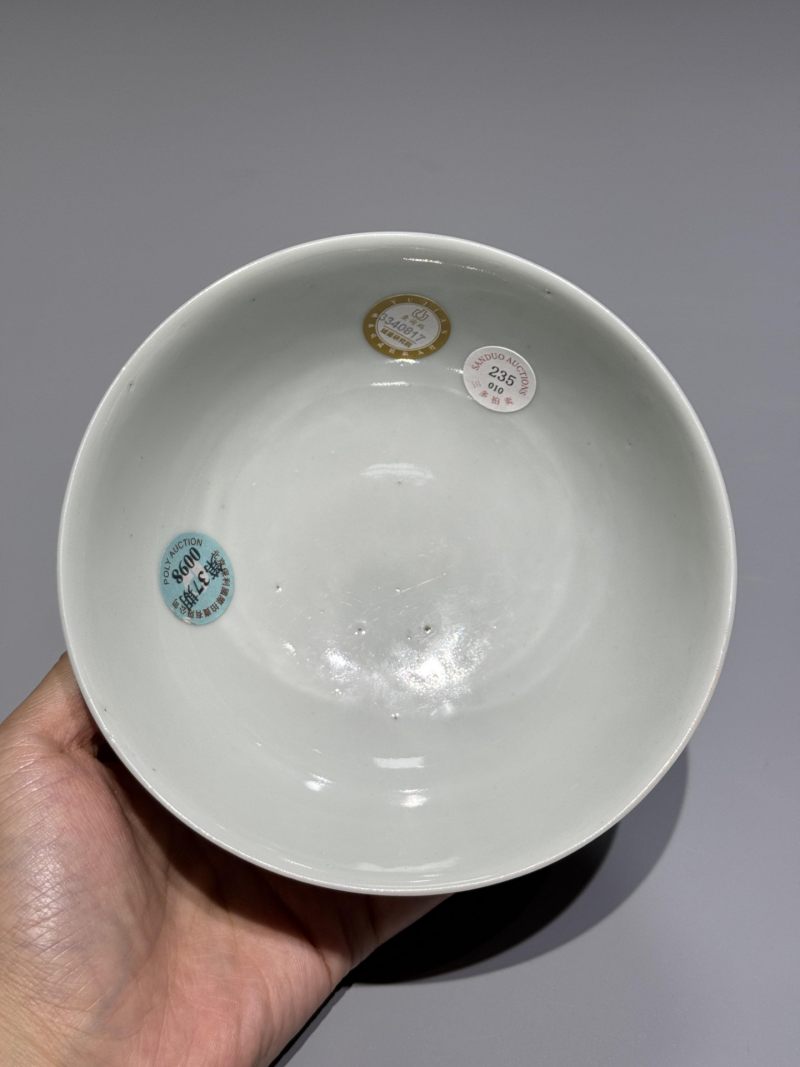    清晚期 粉彩凤凰梅花碗 - 图7