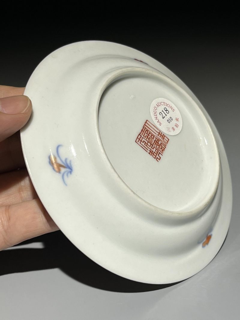    清嘉庆 斗彩翠竹纹盏托 - 图9
