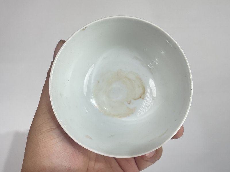民国 墨彩山水人物纹盖碗 - 图6