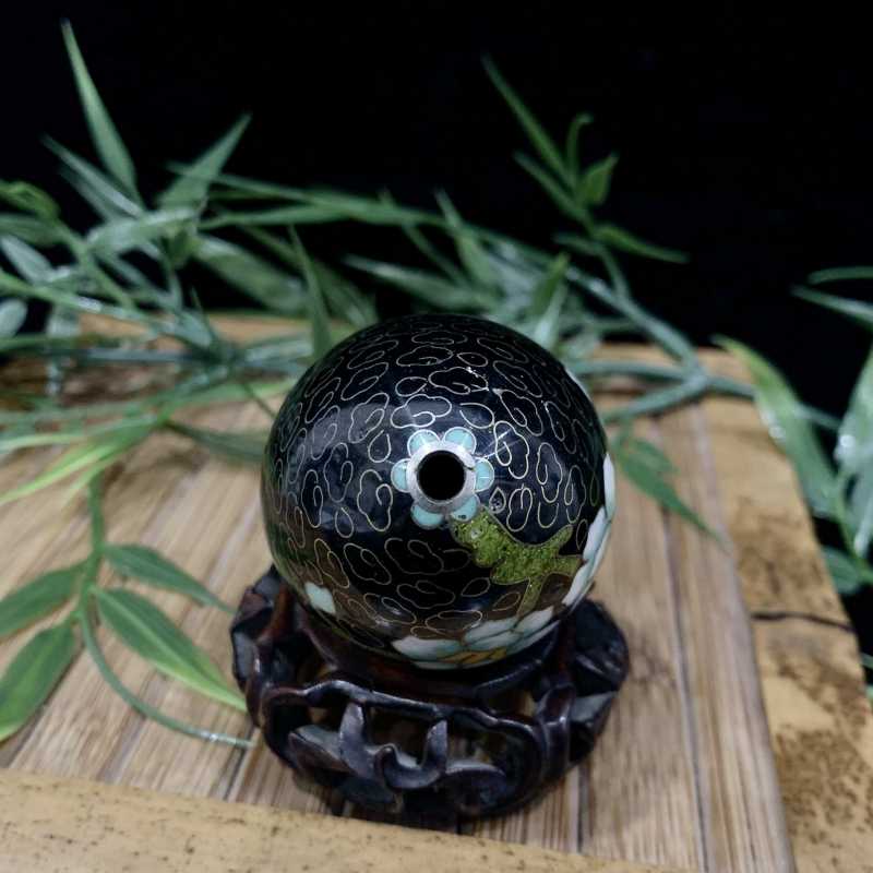 创汇 景泰蓝花卉纹摆件 - 图5