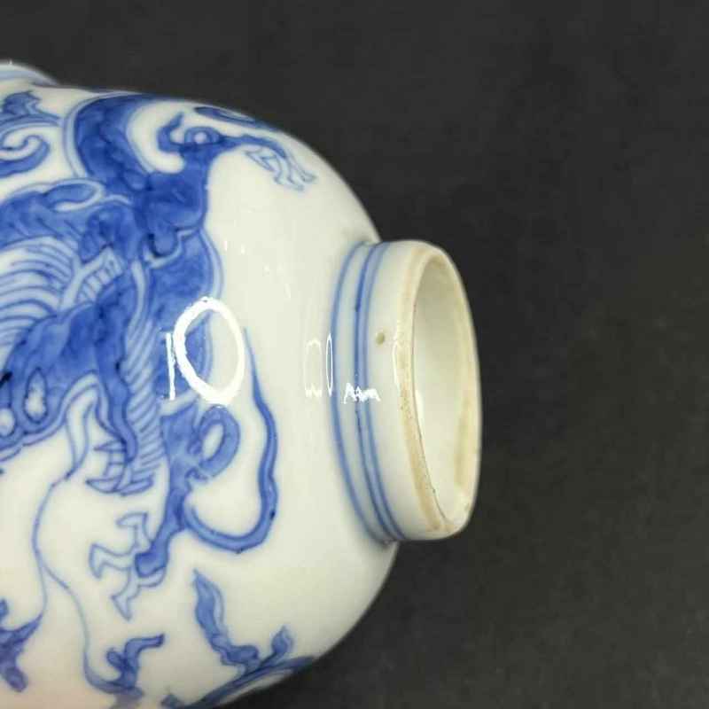 清康熙 青花瑞兽纹杯一对 - 图20