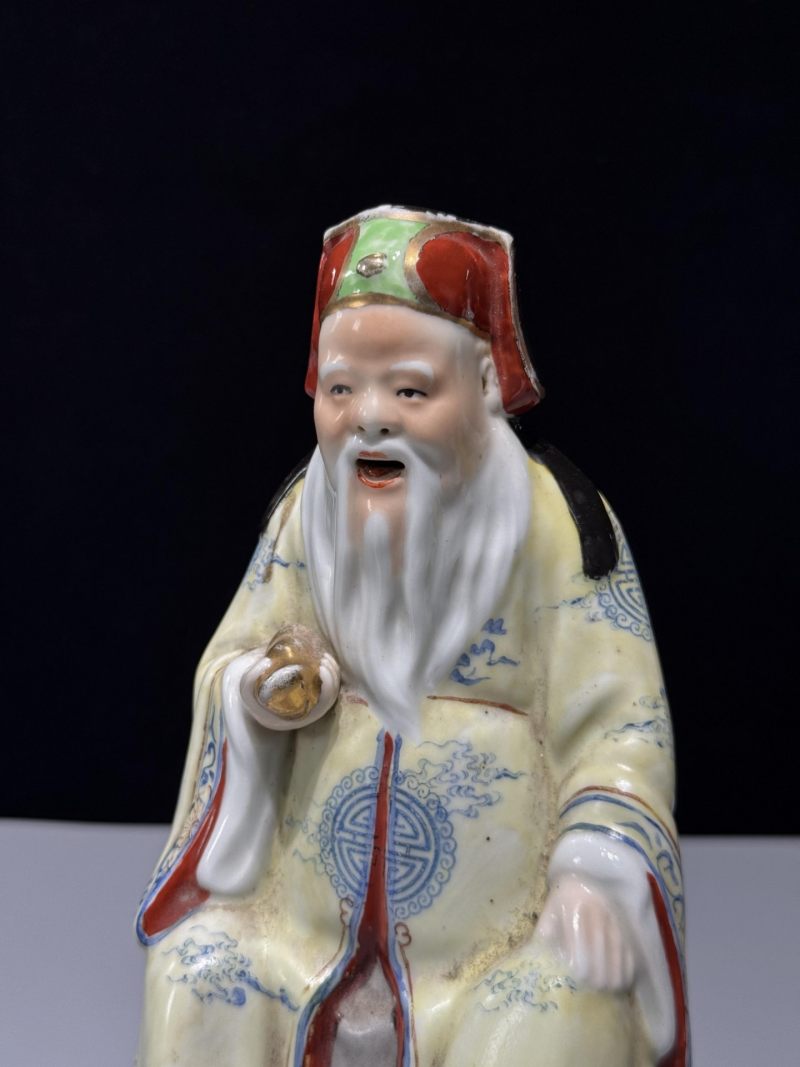    粉彩财神坐像 - 图7