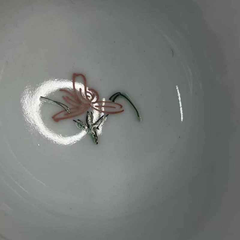 明晚期 青花五彩花卉纹杯 - 图6