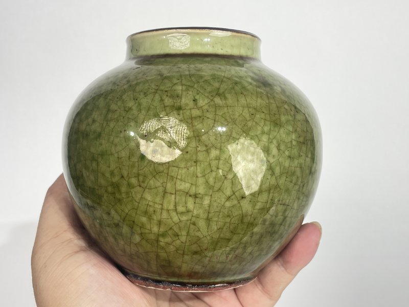 清中期 豇豆红釉小罐 - 图2