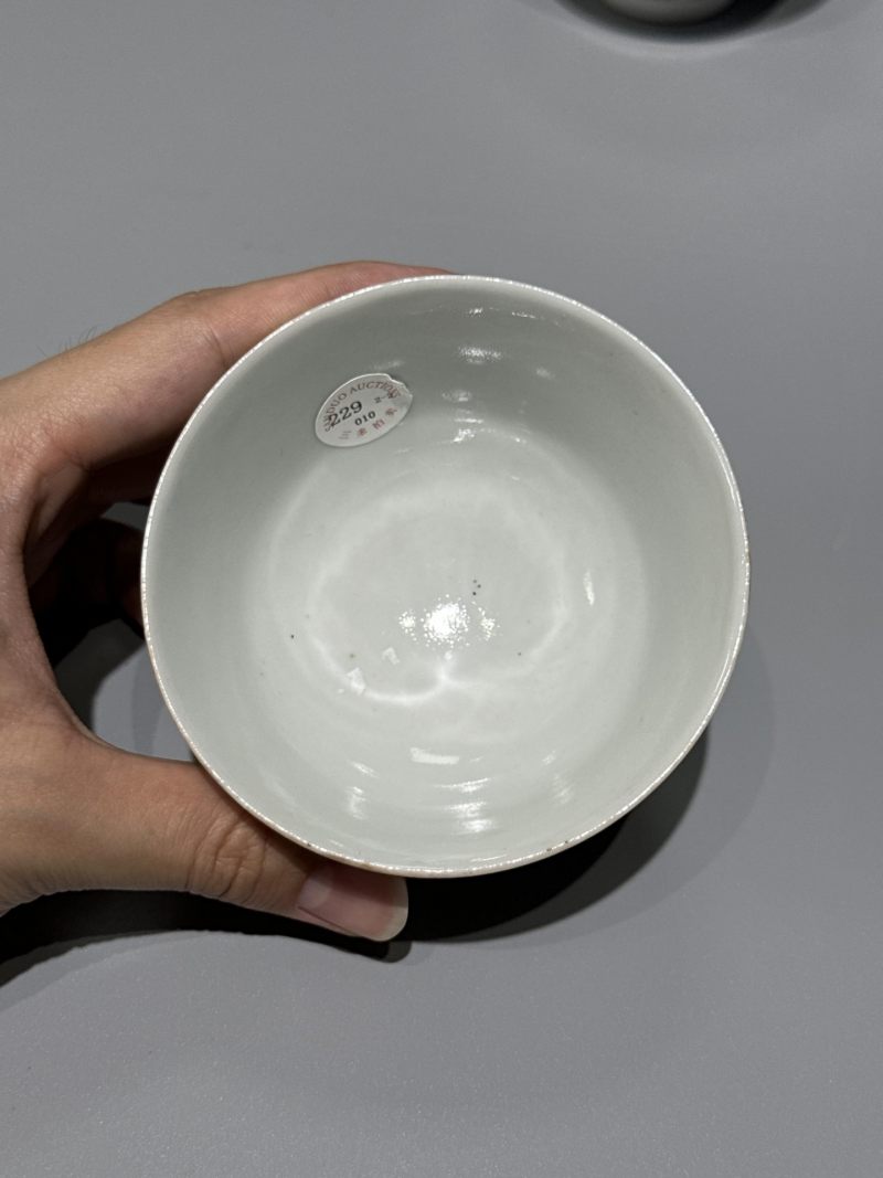    清晚期 浅降彩三娘教子杯一对 - 图4