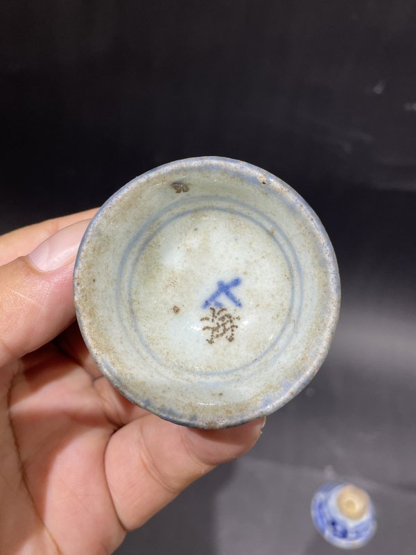 清 粉彩茶壶 杯子 盖 一组八件 - 图24