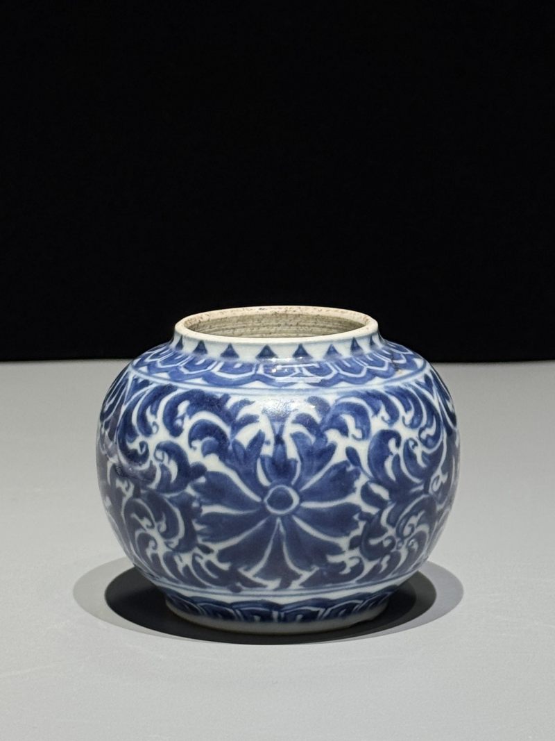    清康熙 青花宝相花纹水盂 - 图2