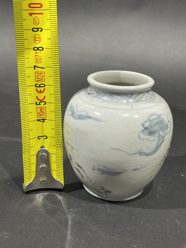 解放后 青花釉里红小罐 - 图7