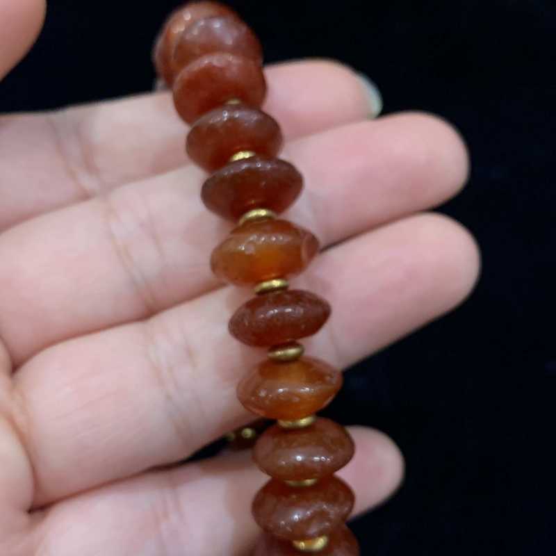 明 玛瑙算盘珠手串 - 图4