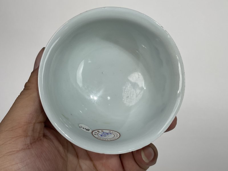 明晚期 青花高仕图杯一对 - 图11