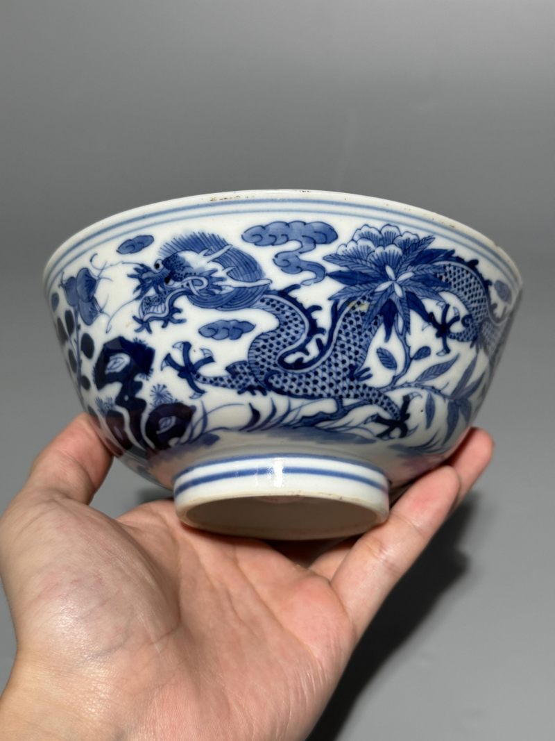    清晚期 青花龙纹碗 - 图9