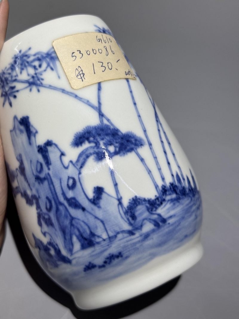    青花松竹石纹罐 - 图9