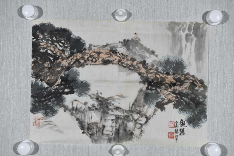  梁树年 观瀑 - 图2