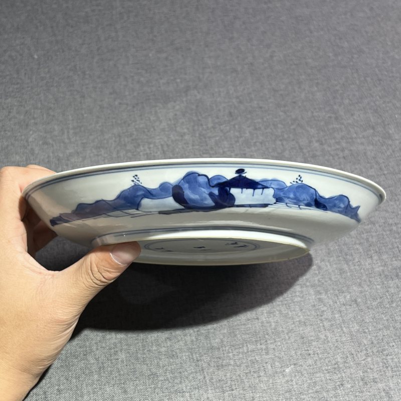 清康熙青花人物故事盘 - 图8
