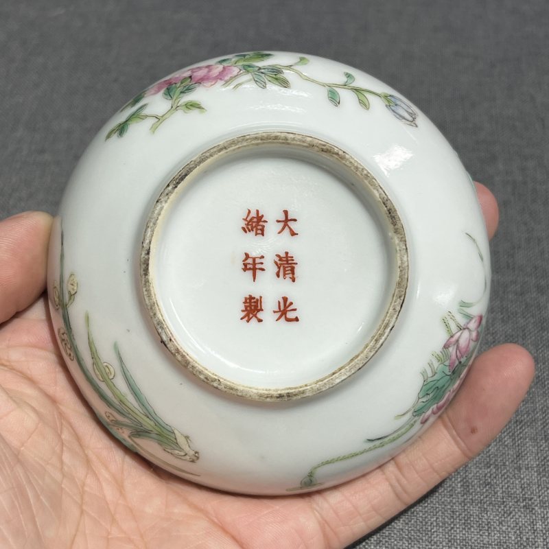 民国粉彩婴戏印泥盒 - 图13