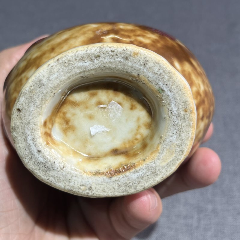 清乾隆窑变釉鸠耳瓶 - 图9