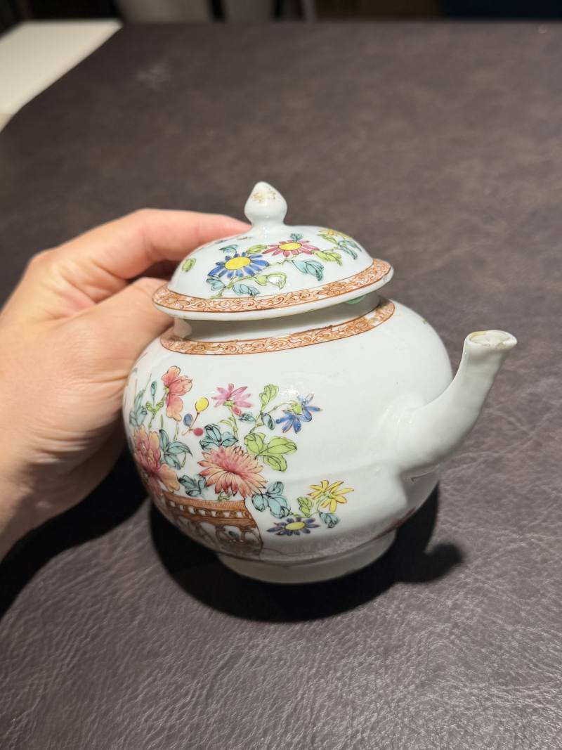 清雍正 广珐琅三果花卉纹茶壶 - 图11