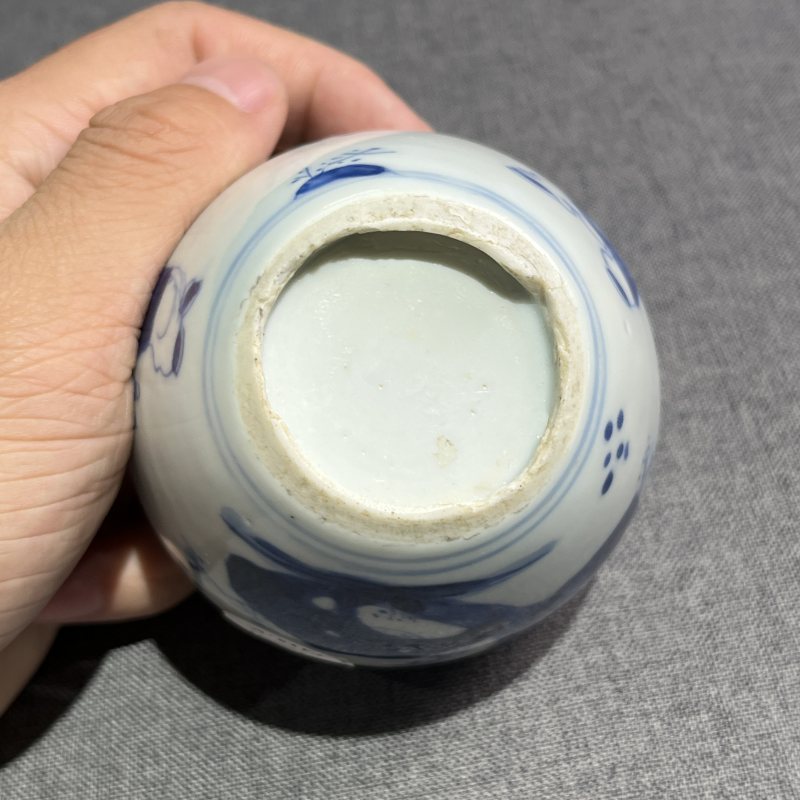 清康熙青花婴戏人物卷缸 - 图8