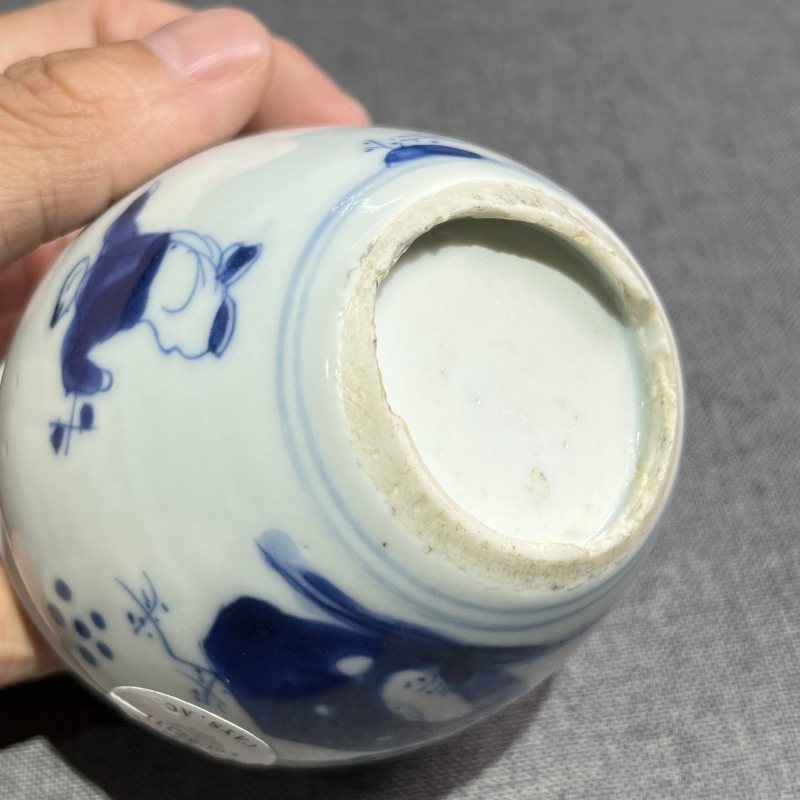 清康熙青花婴戏人物卷缸 - 图9