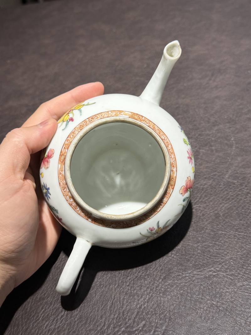 清雍正 广珐琅三果花卉纹茶壶 - 图15