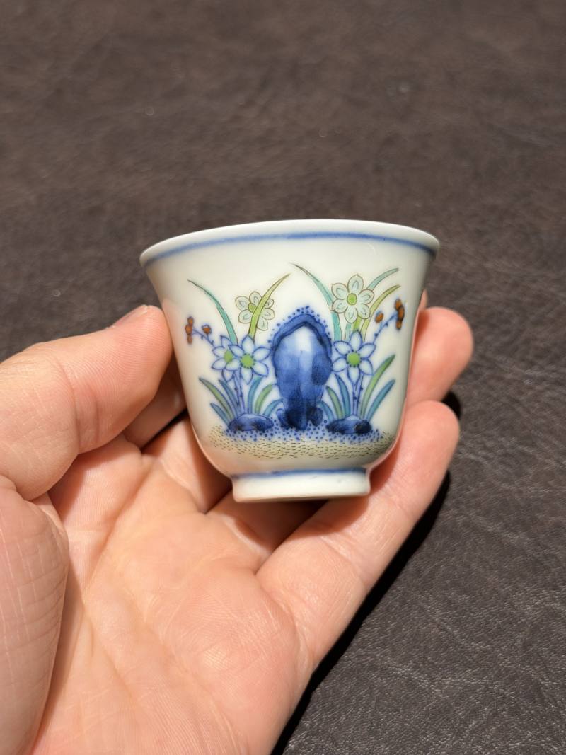 清光绪 斗彩花神杯 - 图2