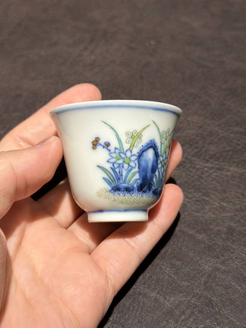 清光绪 斗彩花神杯 - 图3