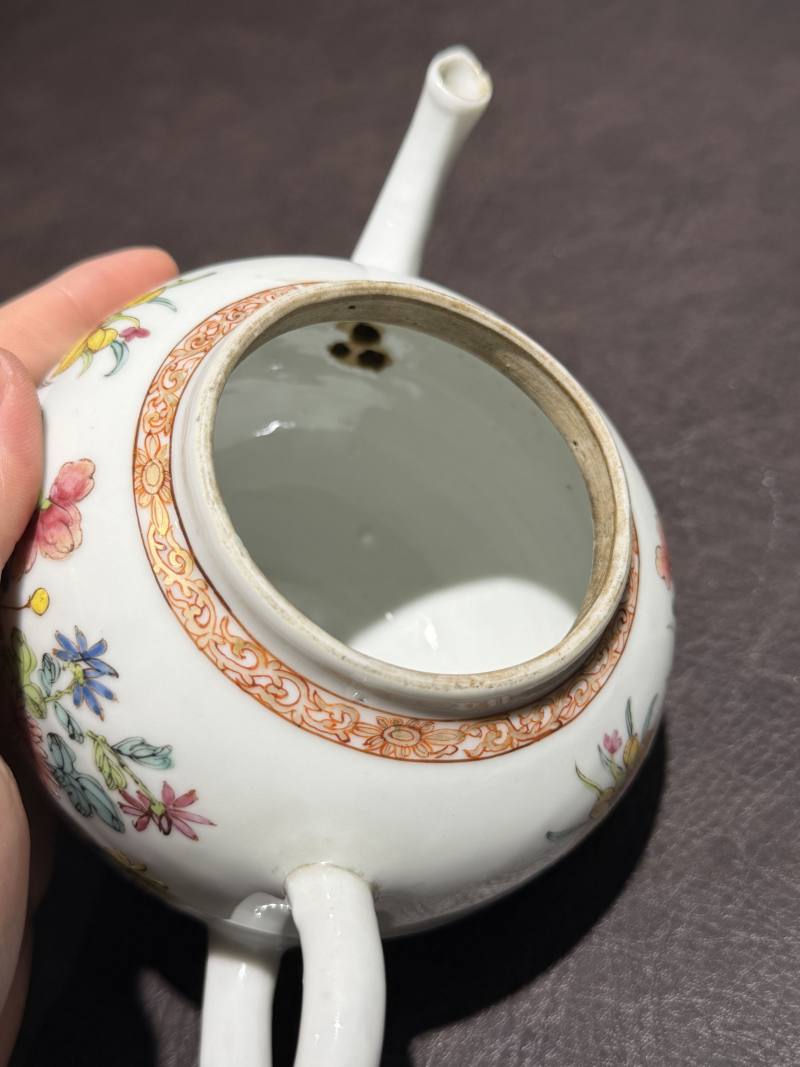 清雍正 广珐琅三果花卉纹茶壶 - 图16