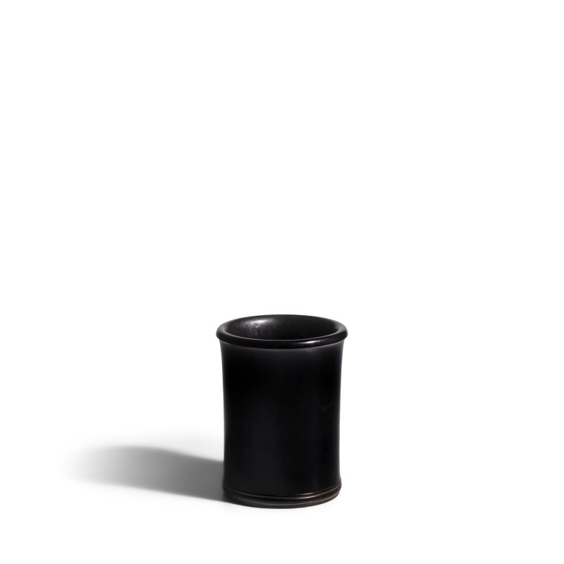 十九/二十世紀 紫檀光素小筆筒 | A ZITAN BRUSHPOT - 图2
