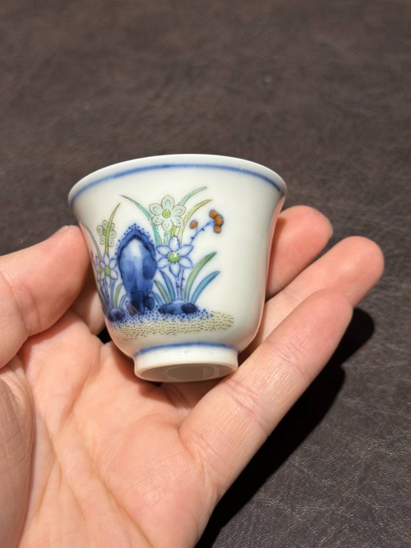 清光绪 斗彩花神杯 - 图4