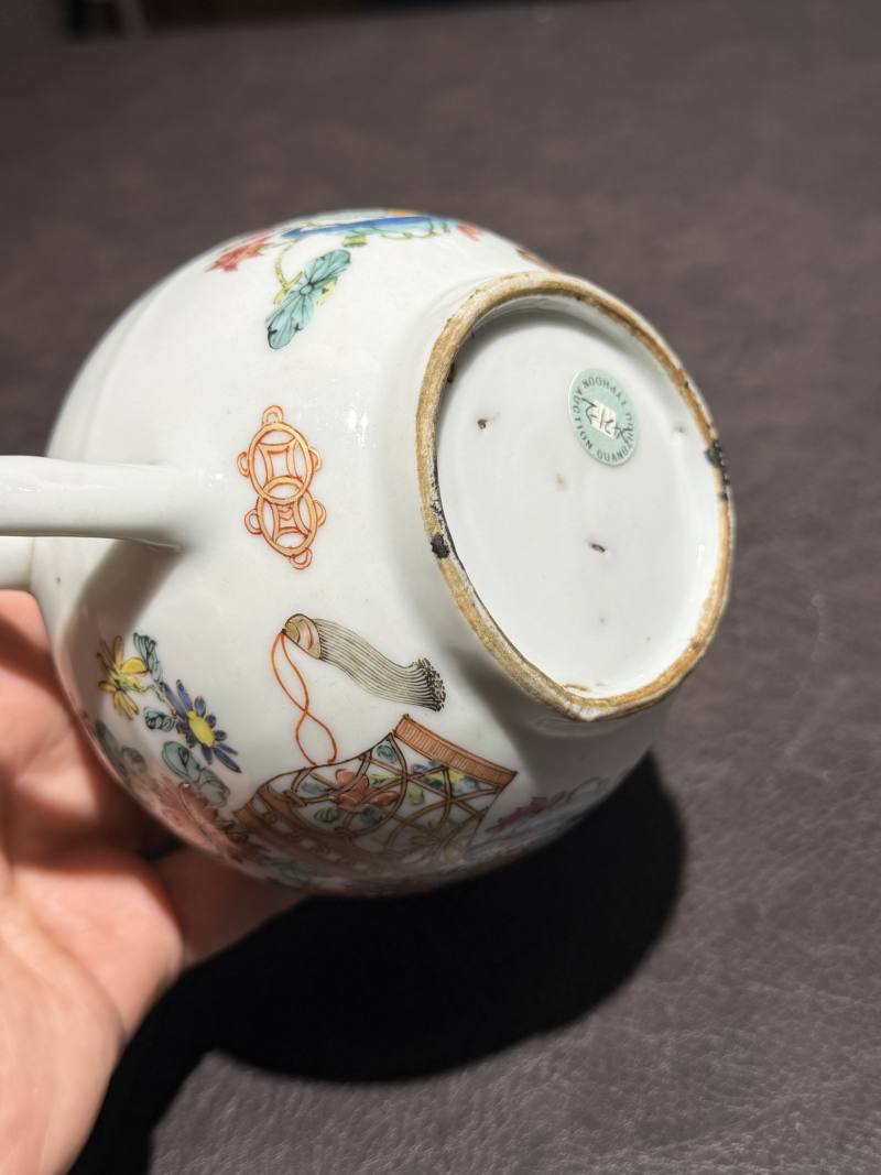 清雍正 广珐琅三果花卉纹茶壶 - 图18