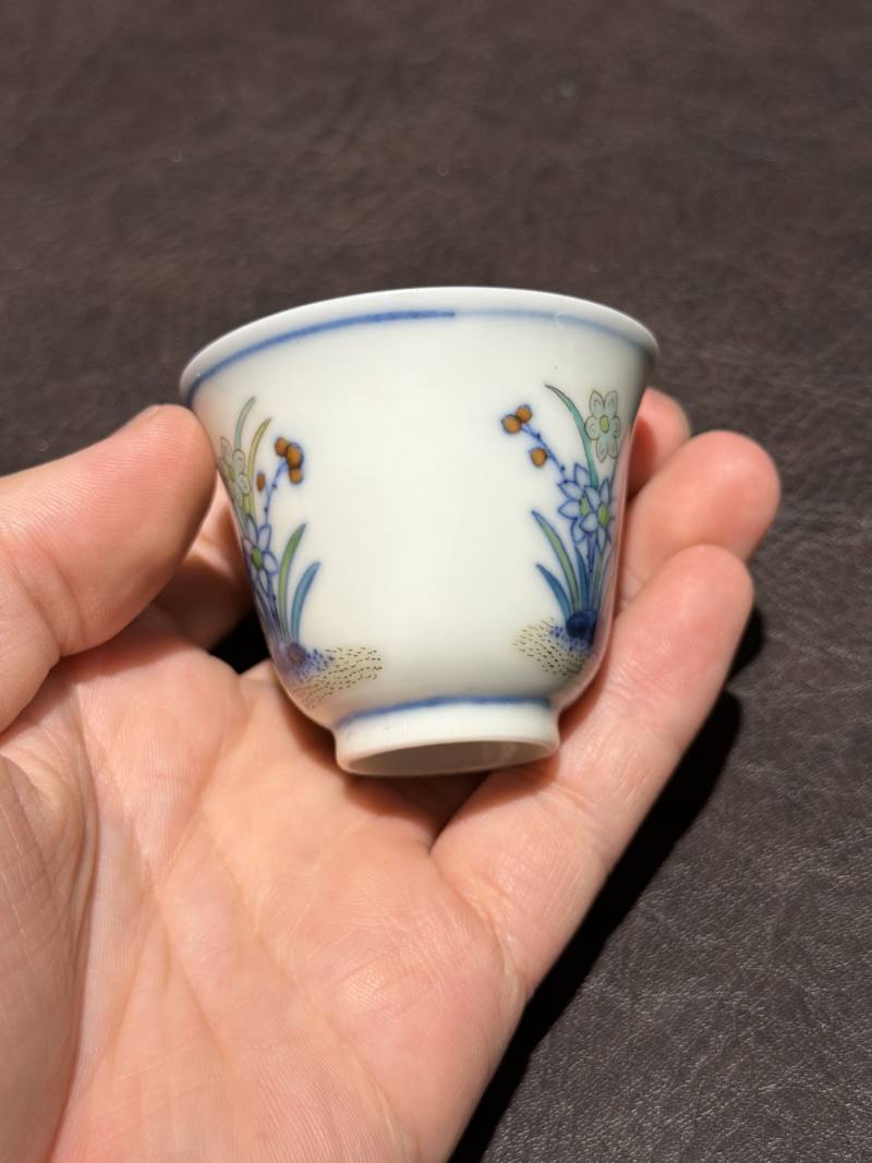 清光绪 斗彩花神杯 - 图5
