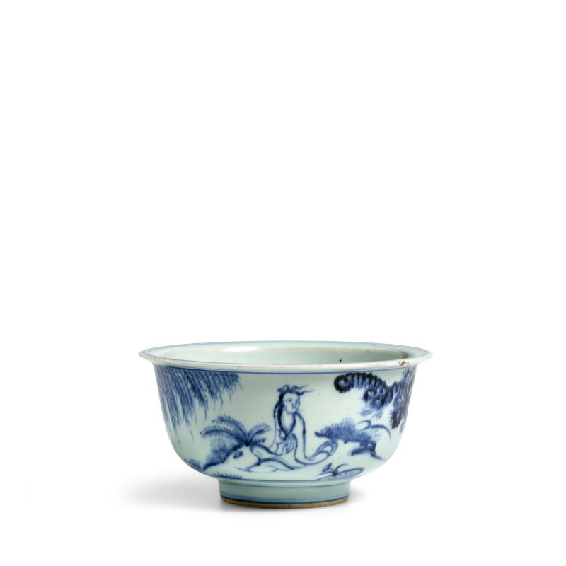 明天啓 青花「天啓年製」楷書款 青花人物紋碗 | A BLUE AND WHITE 'FIGURAL' BOWL - 图3
