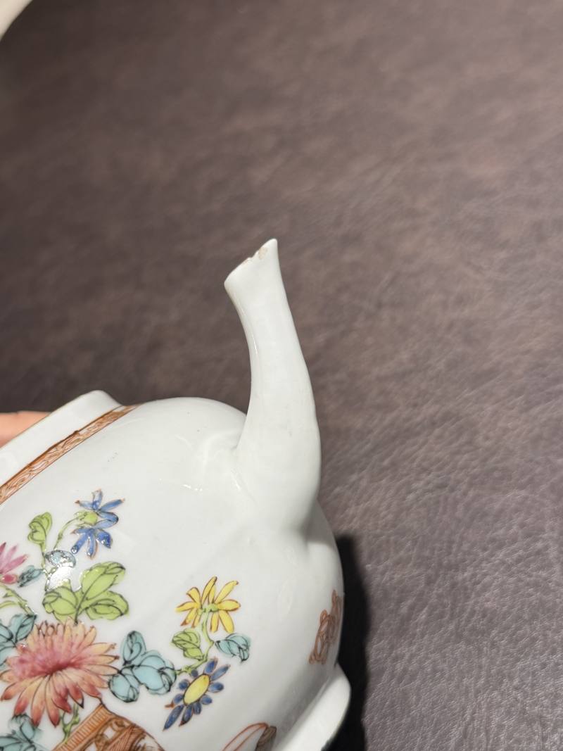 清雍正 广珐琅三果花卉纹茶壶 - 图21
