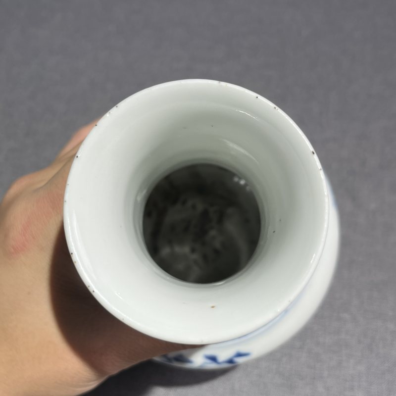 清青花花鸟纹贯耳瓶 - 图9