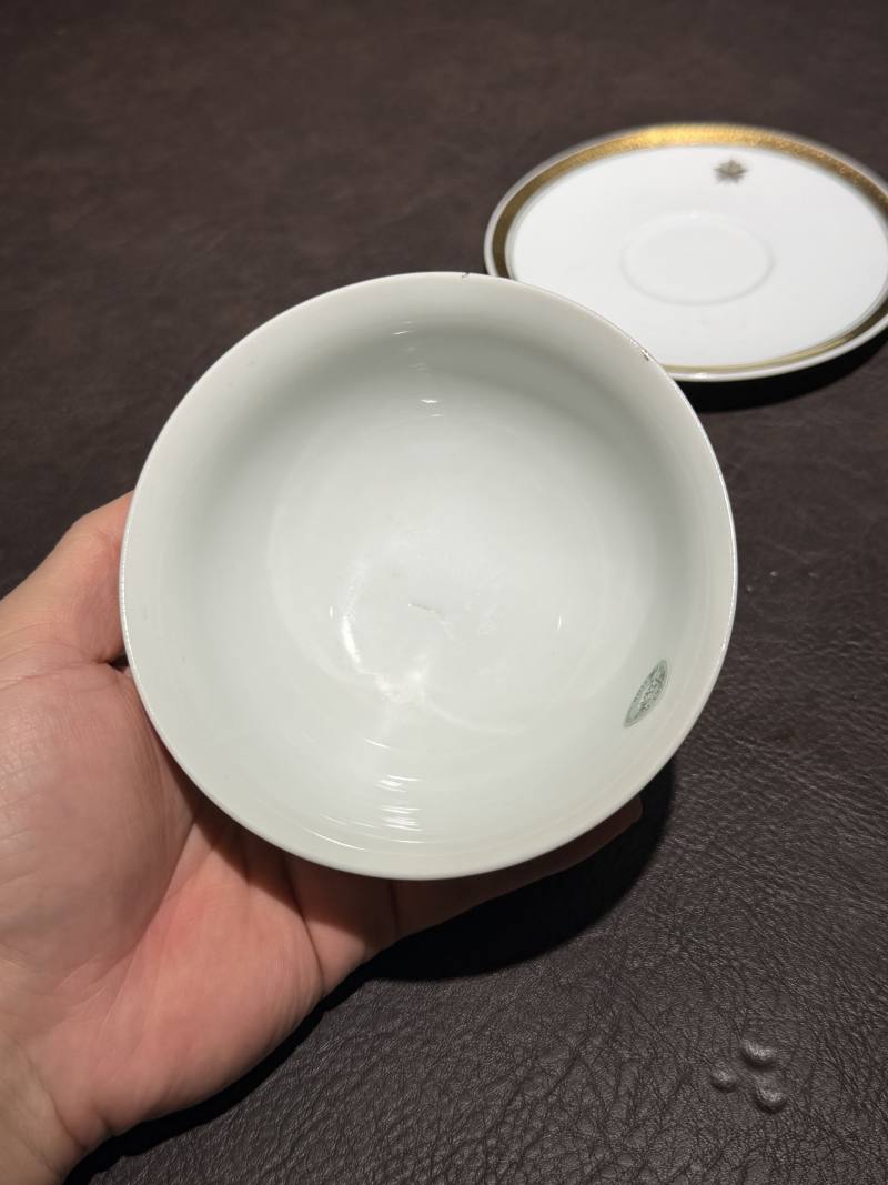 民国 金彩“兰花御纹章”碗碟（一组2件） - 图7