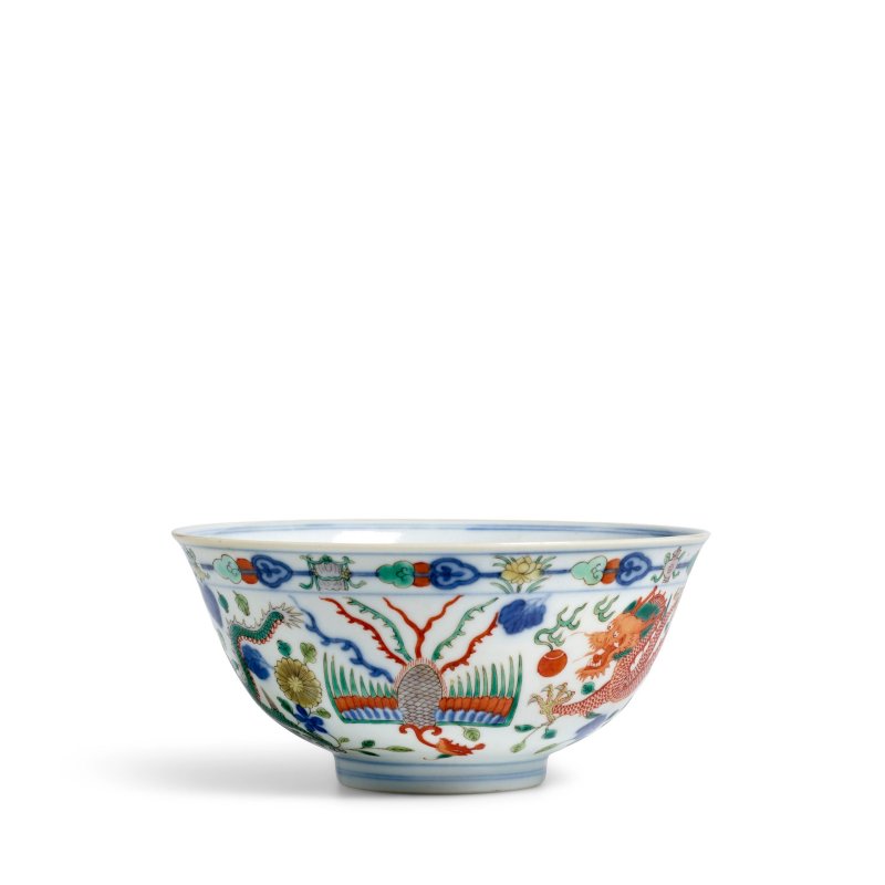 二十世紀 道光款 五彩龍鳳紋碗 | A WUCAI 'DRAGON AND PHOENIX' BOWL - 图4