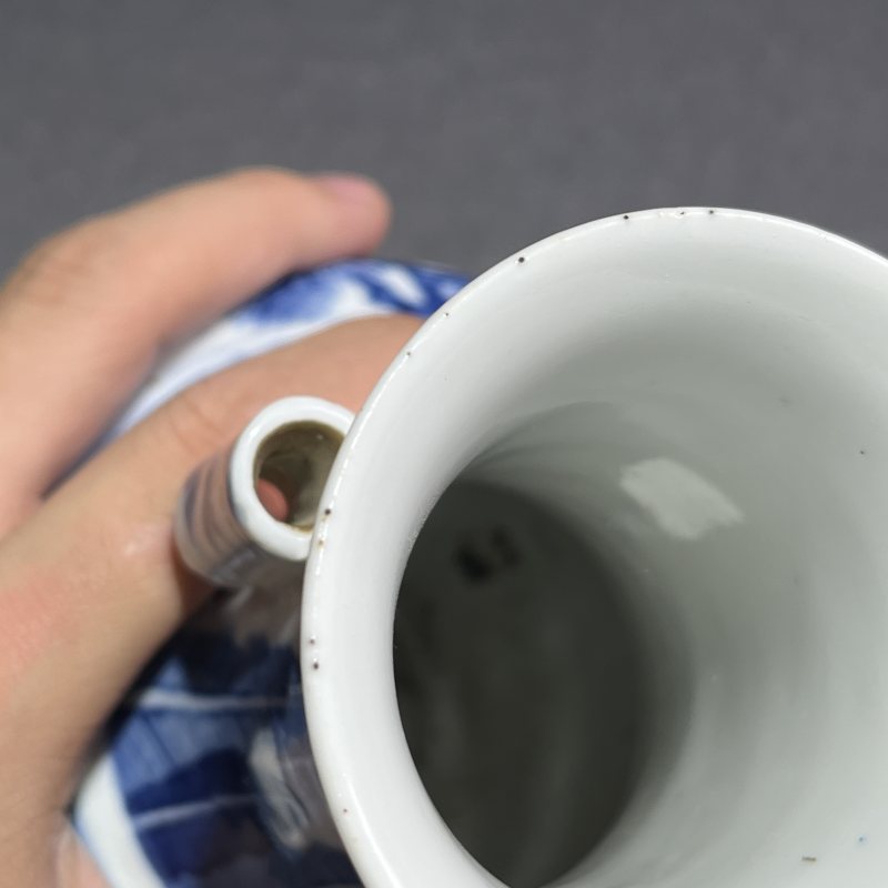 清青花花鸟纹贯耳瓶 - 图13