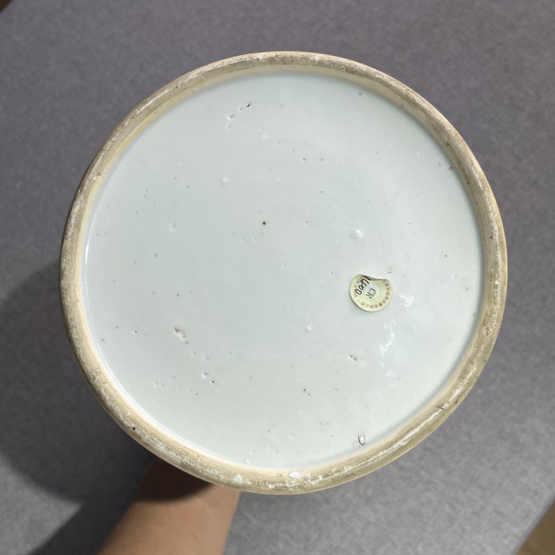 清早期青花山水纹冰桶 - 图12
