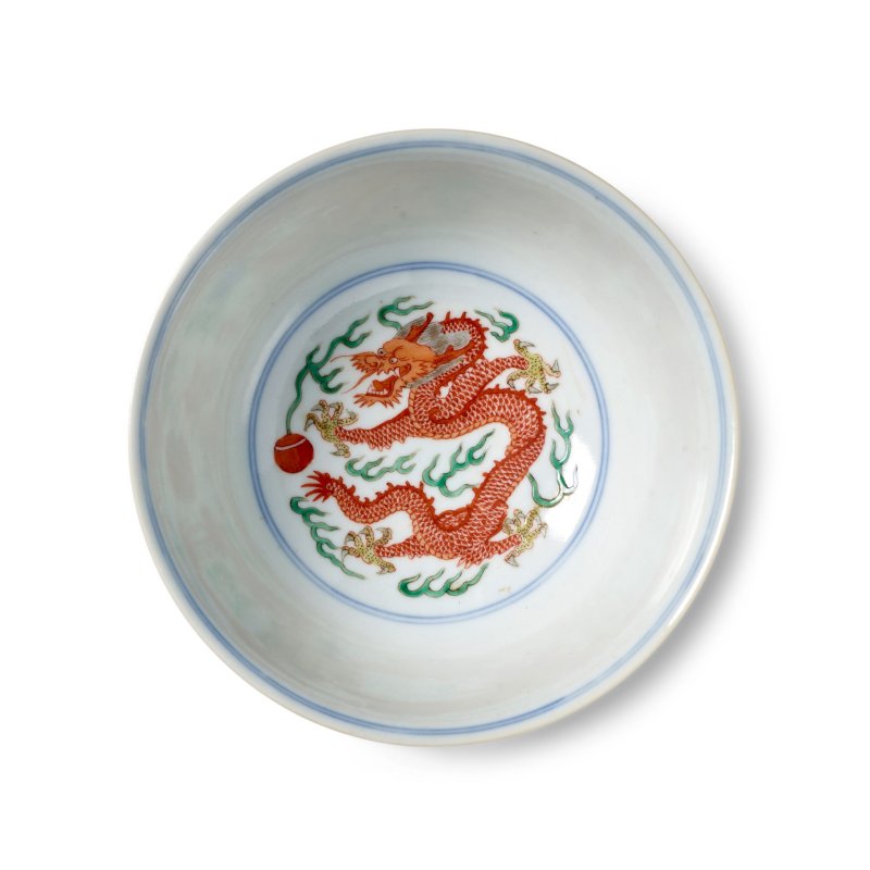 二十世紀 道光款 五彩龍鳳紋碗 | A WUCAI 'DRAGON AND PHOENIX' BOWL - 图8