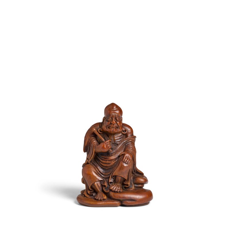 十九世紀 竹根雕羅漢坐像 | A BAMBOO-ROOT FIGURE OF A LUOHAN - 图5