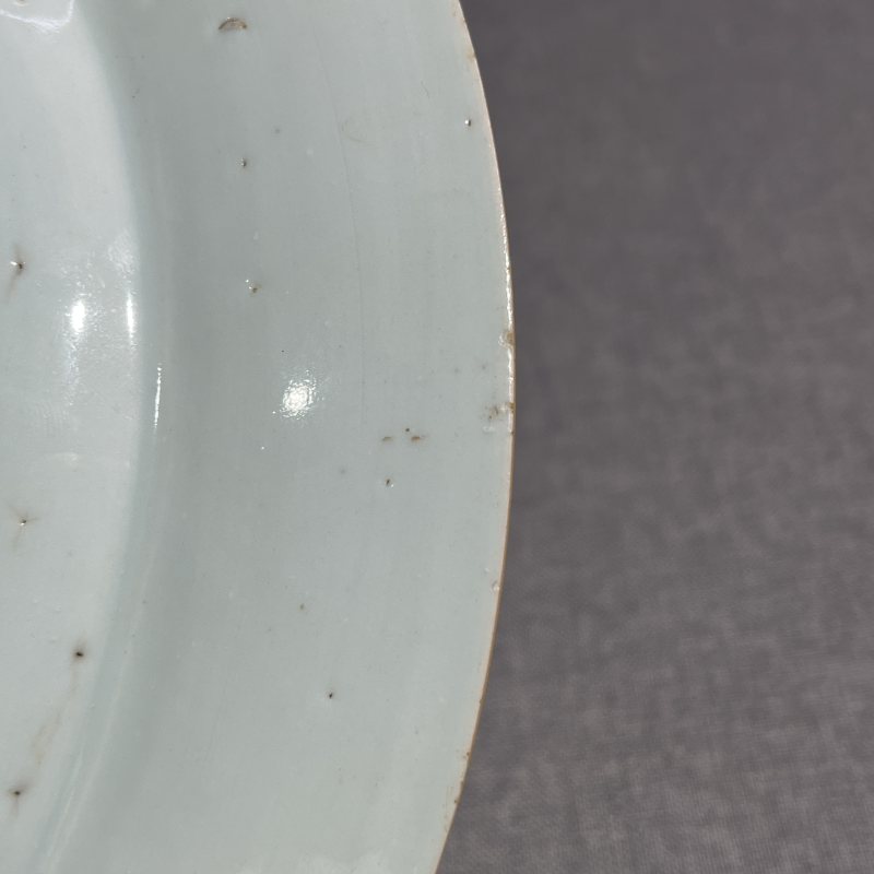 清康熙青花五彩花鸟盘 - 图12