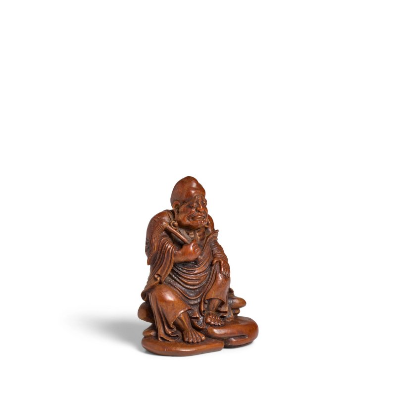 十九世紀 竹根雕羅漢坐像 | A BAMBOO-ROOT FIGURE OF A LUOHAN - 图6