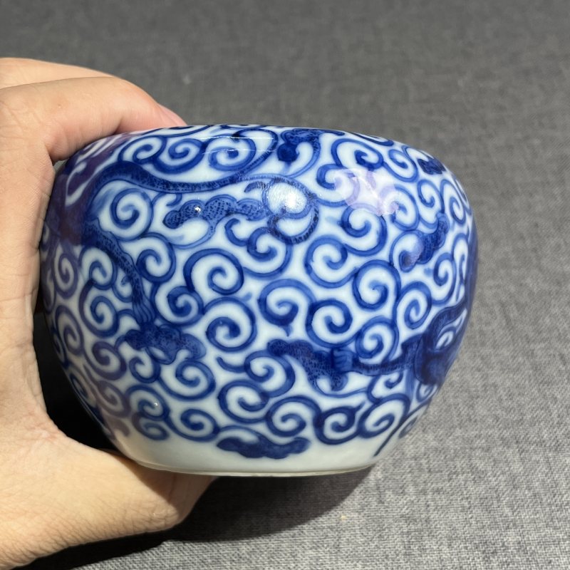清青花龙穿花苹果尊 - 图5