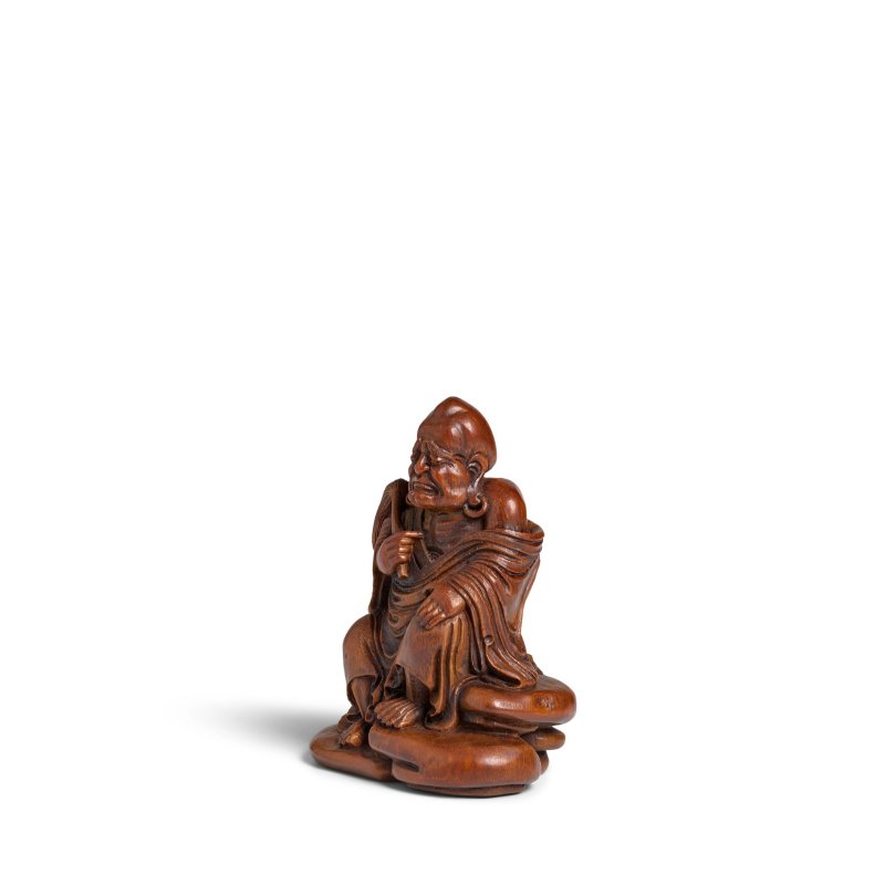 十九世紀 竹根雕羅漢坐像 | A BAMBOO-ROOT FIGURE OF A LUOHAN - 图7