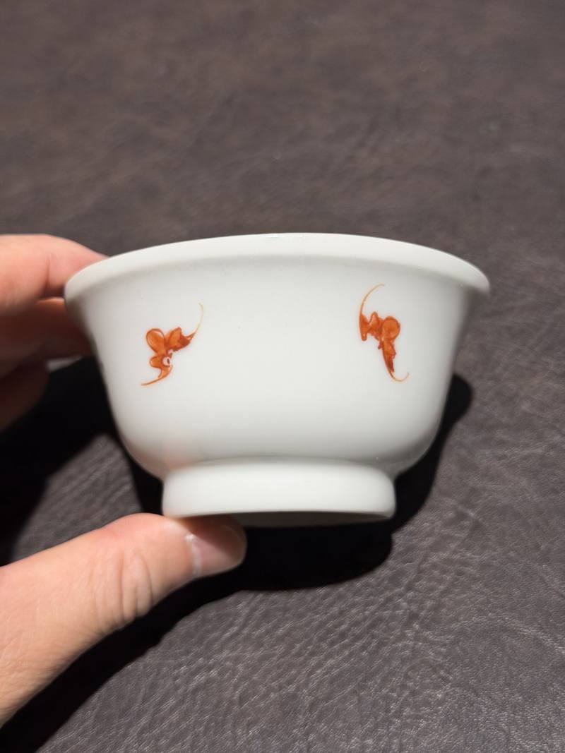 清雍正 粉彩折枝花卉纹茶圆 - 图5