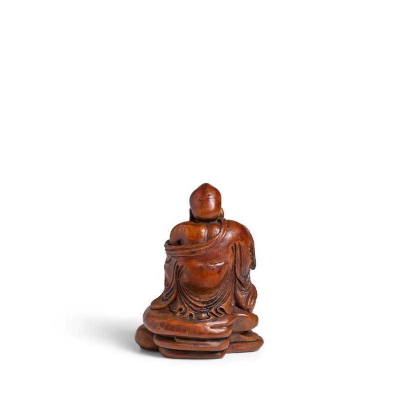 十九世紀 竹根雕羅漢坐像 | A BAMBOO-ROOT FIGURE OF A LUOHAN - 图8