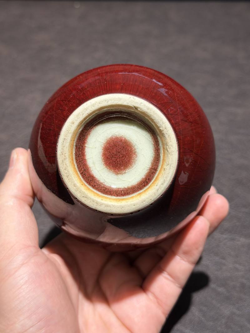 清 郎红釉小瓶 - 图9