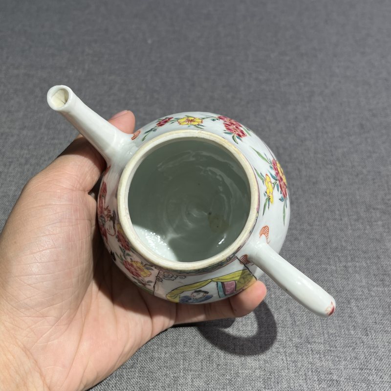 清雍正粉彩西厢记梨形壶 - 图12