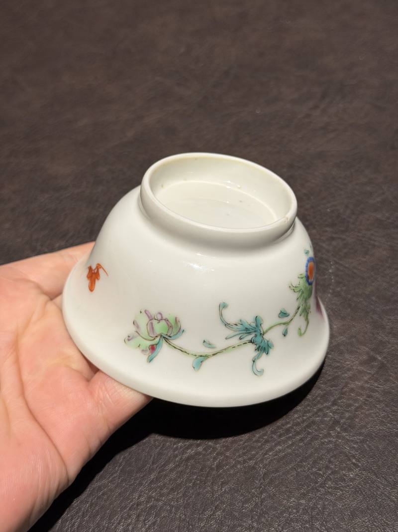 清雍正 粉彩折枝花卉纹茶圆 - 图7