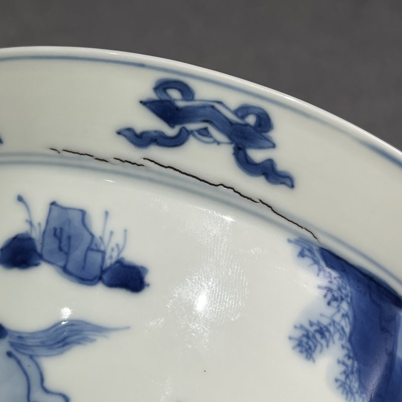 清康熙青花人物故事碗 - 图11
